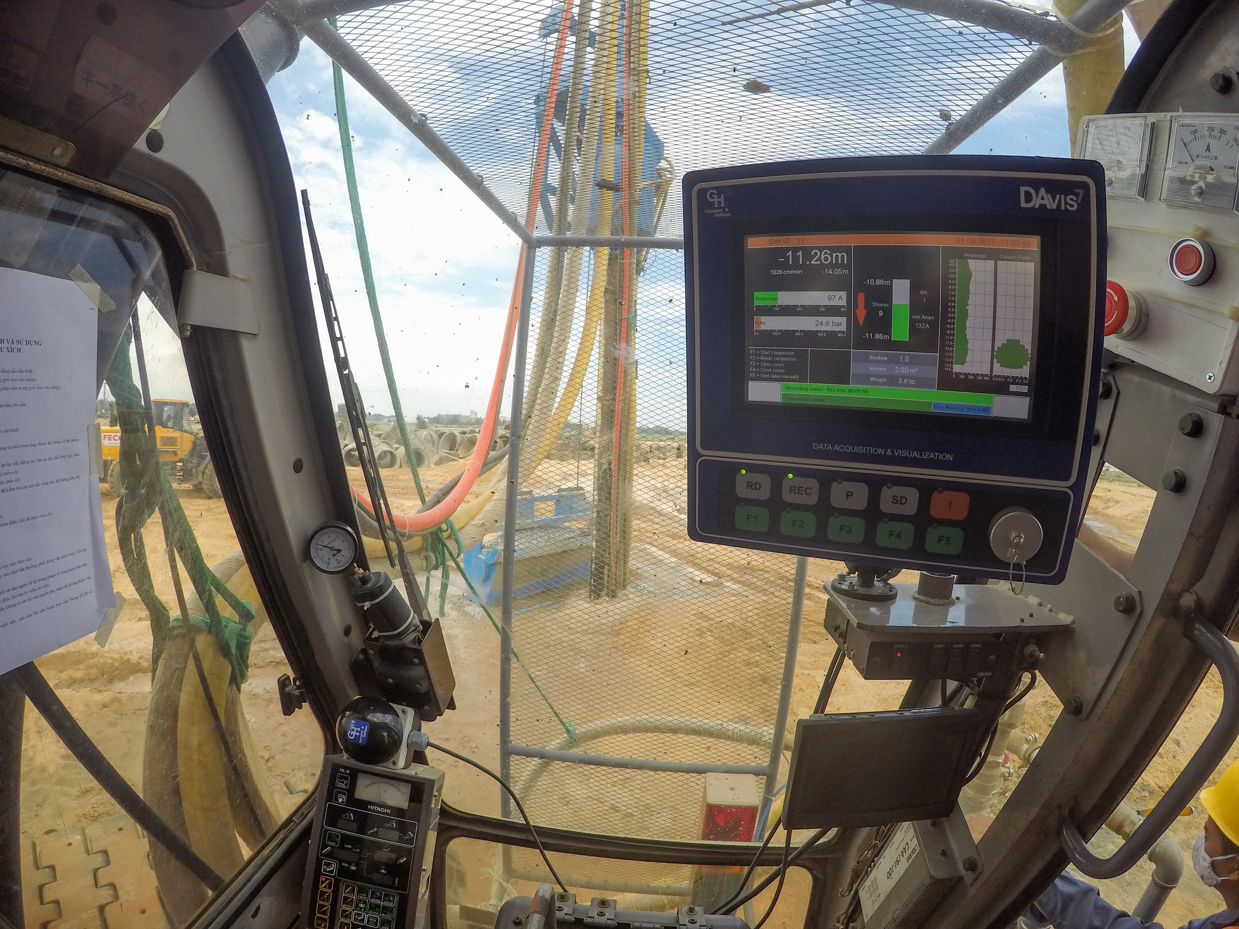 Betterground Operator Guidance System assures real time plot of estimated column diameter over depth